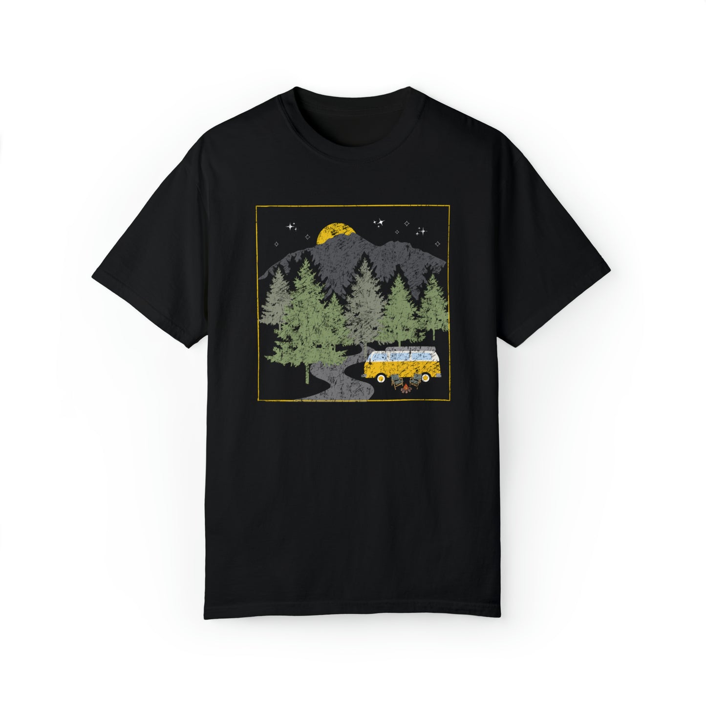 Retro Van Down by the River Comfort Colors Garment-Dyed T-shirt