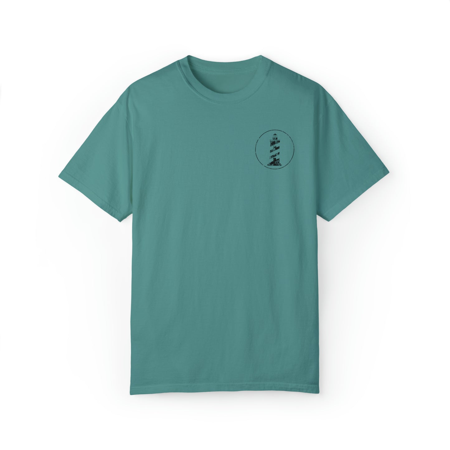 Outsider with Lighthouses (front & back) Comfort Colors Unisex T-shirt