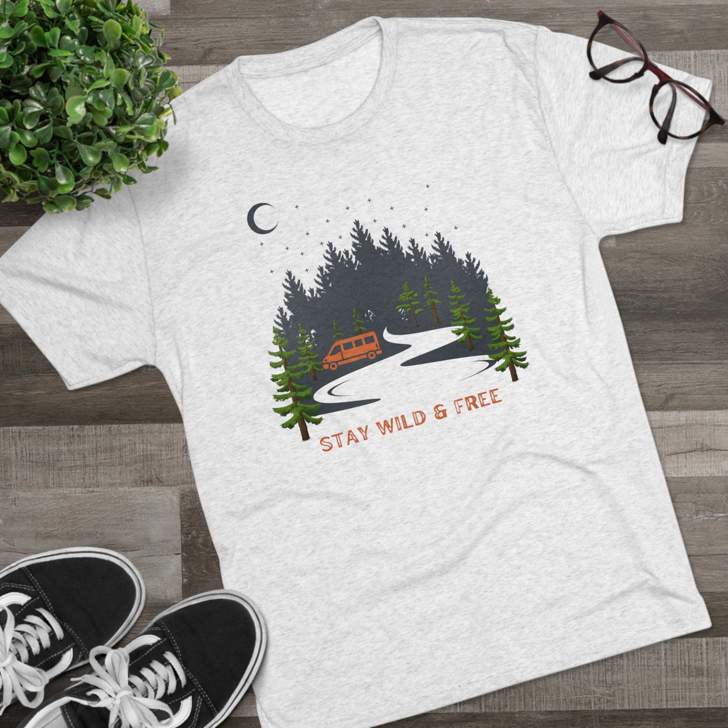 Stay Wild & Free Unisex Tri-Blend Crew Tee