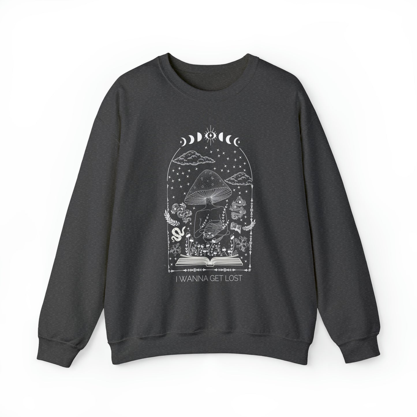 I Wanna Get Lost (in a book) Reading Lovers Heavy Blend™ Crewneck Sweatshirt