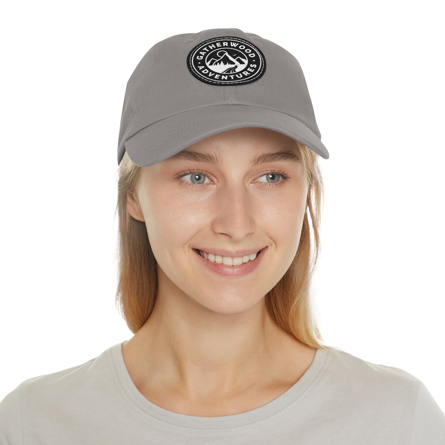 Gatherwood Adventures Dad Hat with Leather Patch (Round)
