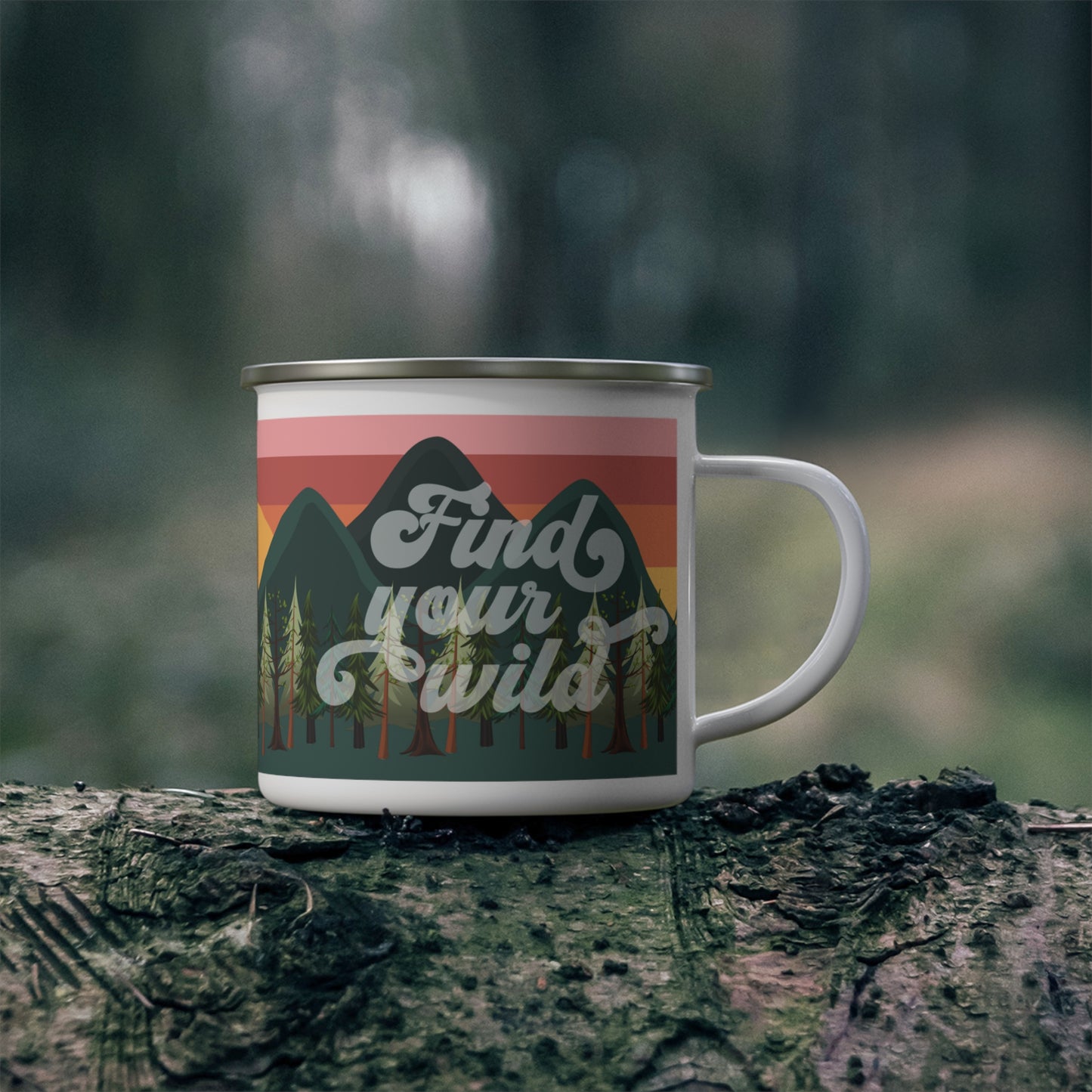 Find Your Wild Enamel Camping Mug