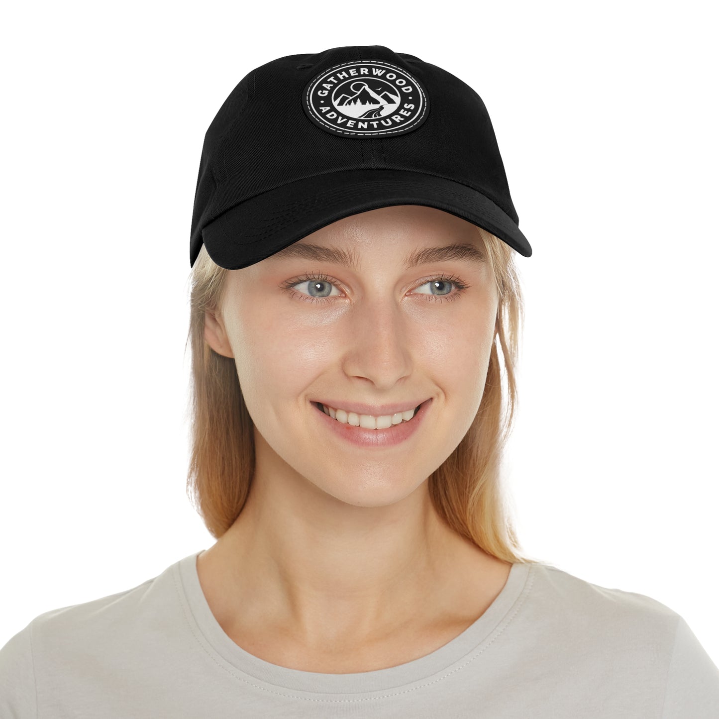 Gatherwood Adventures Dad Hat with Leather Patch (Round)