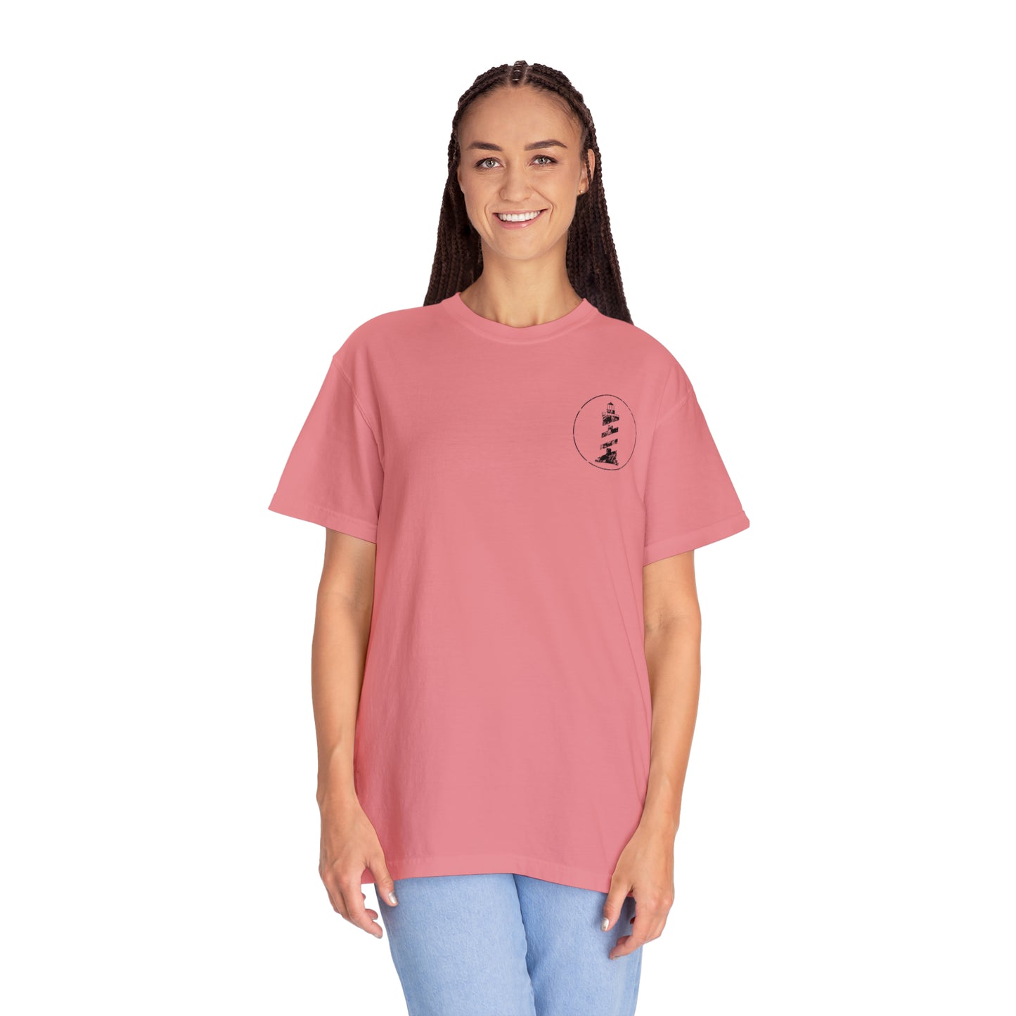 Outsider with Lighthouses (front & back) Comfort Colors Unisex T-shirt