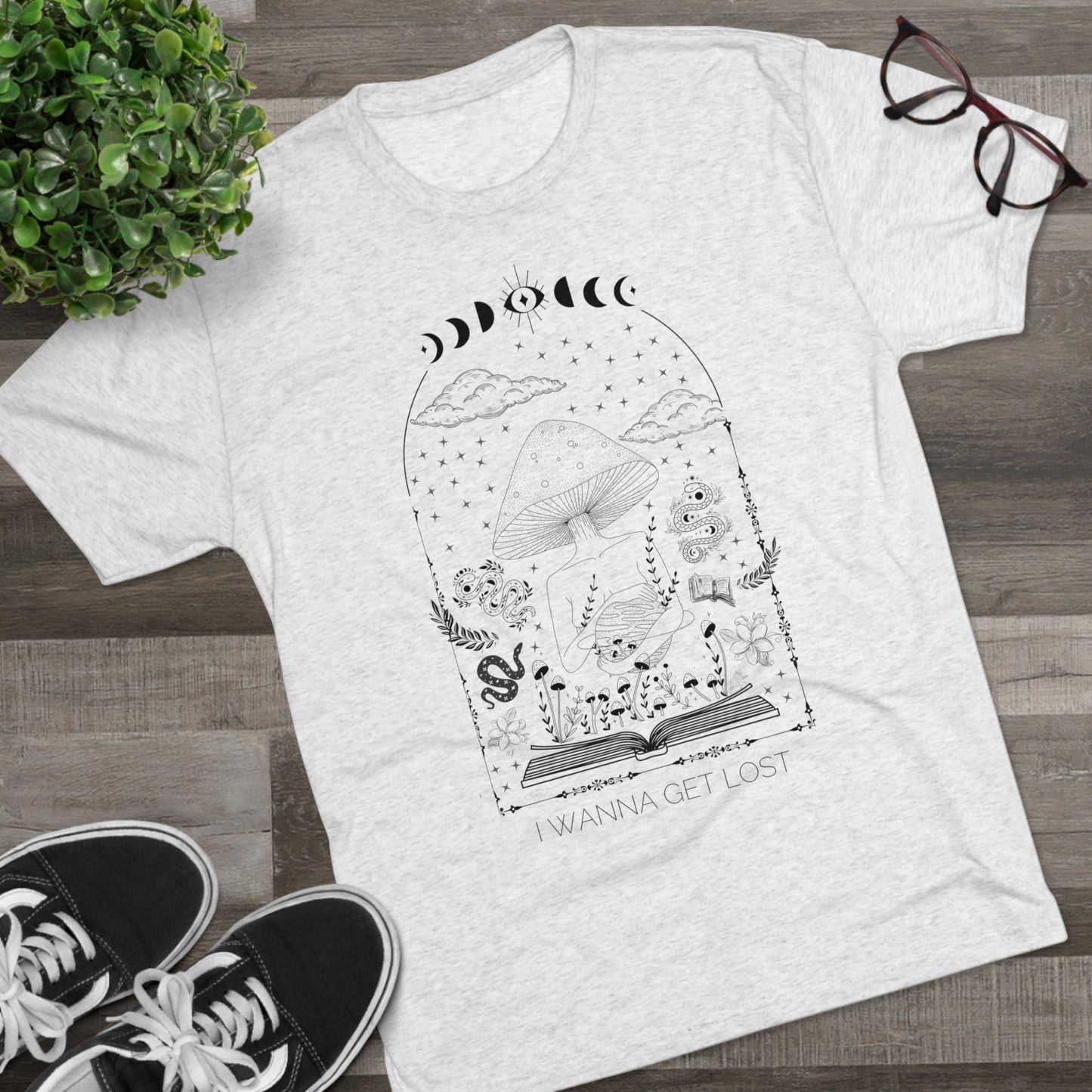 I Wanna Get Lost (In a Book) Tri-Blend Crew Tee