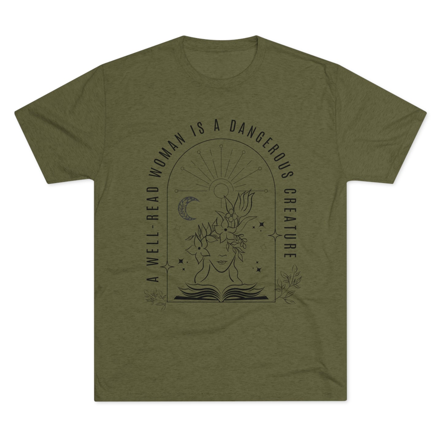A Well-Read Woman is.a Dangerous Creature Tri-Blend Crew Tee
