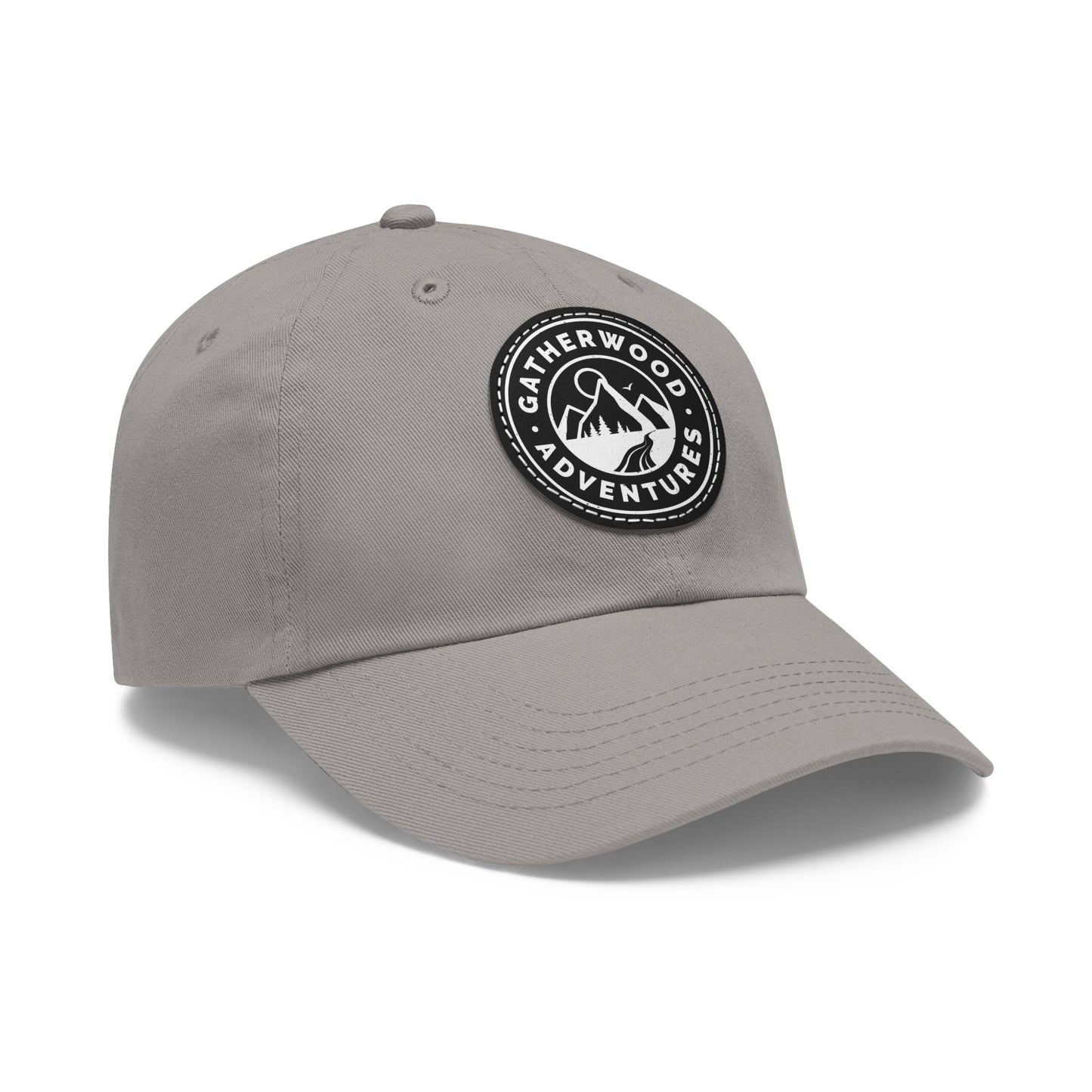 Gatherwood Adventures Dad Hat with Leather Patch (Round)