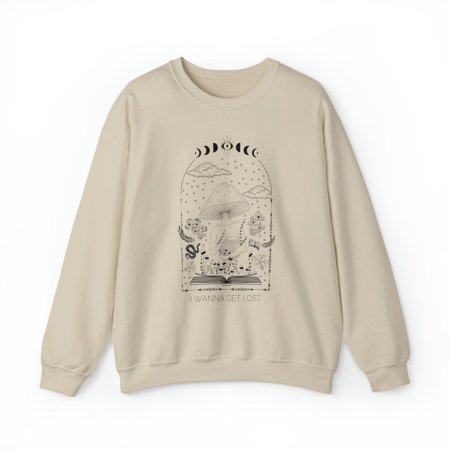 I Wanna Get Lost (in a book) Reading Lovers Heavy Blend™ Crewneck Sweatshirt