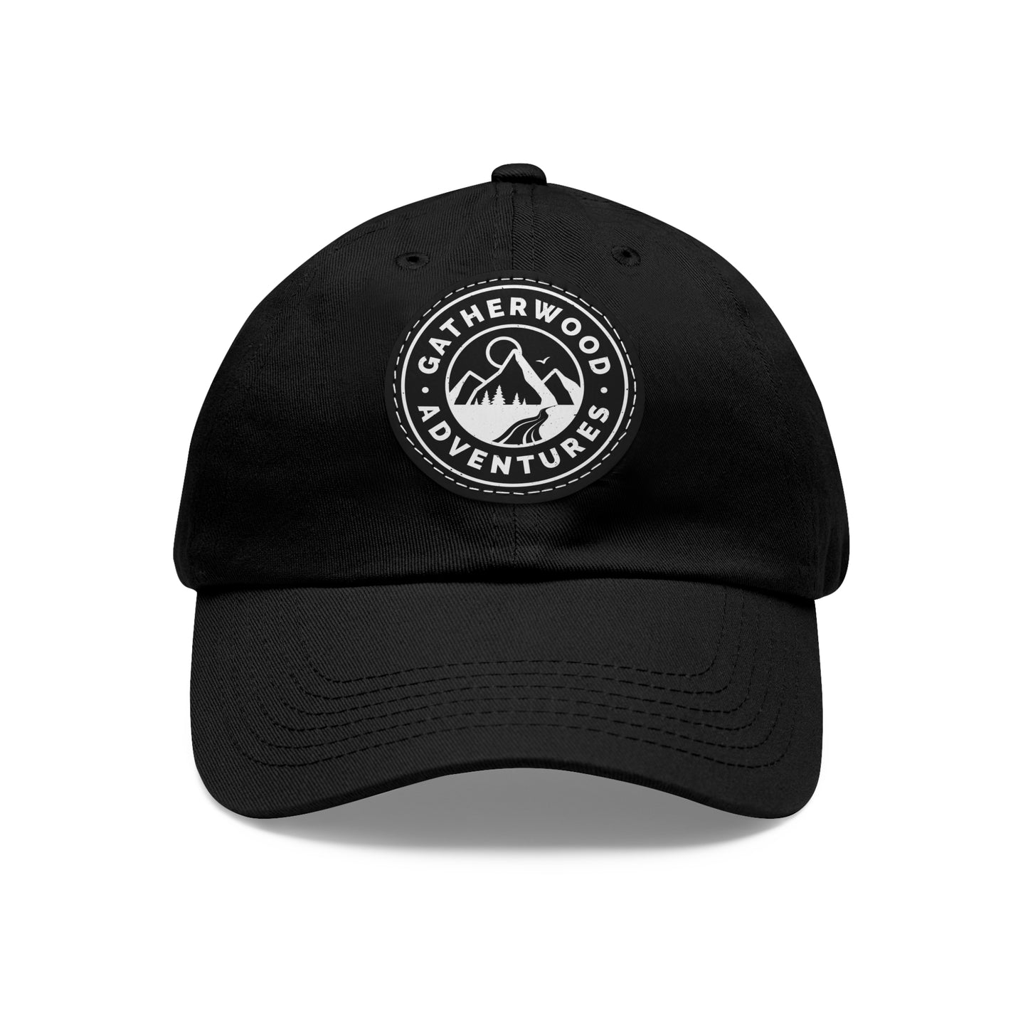 Gatherwood Adventures Dad Hat with Leather Patch (Round)
