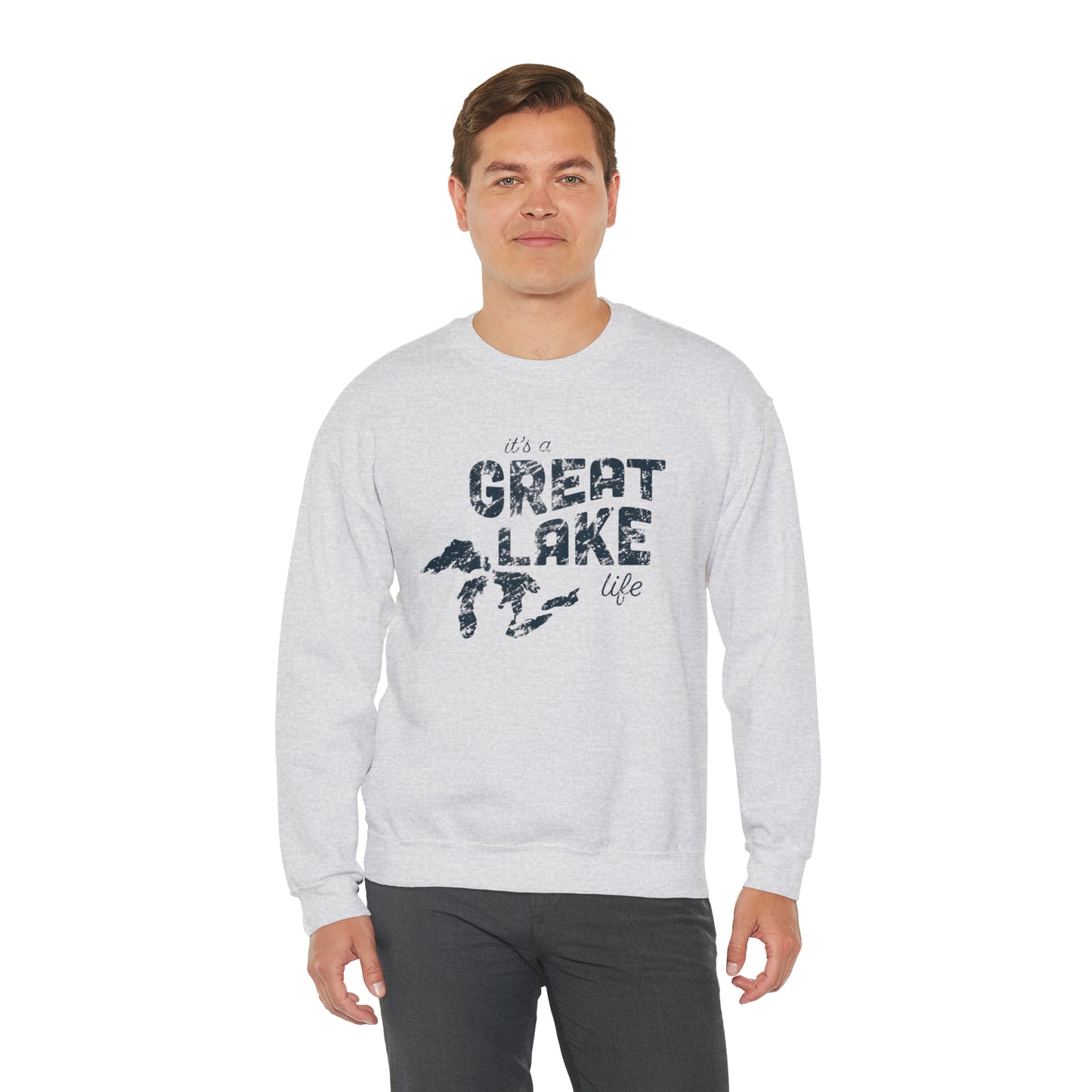 It's a Great Lake Life Lake Erie Lighthouse Heavy Blend™ Crewneck Sweatshirt