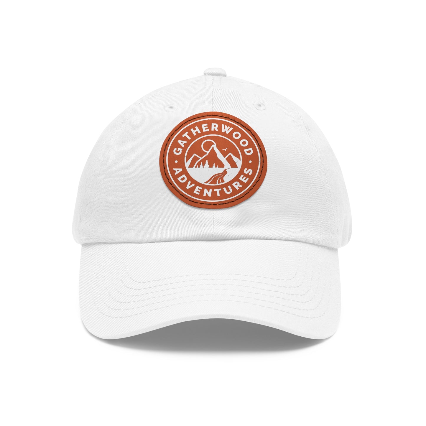 Gatherwood Adventures Dad Hat with Leather Patch (Round)