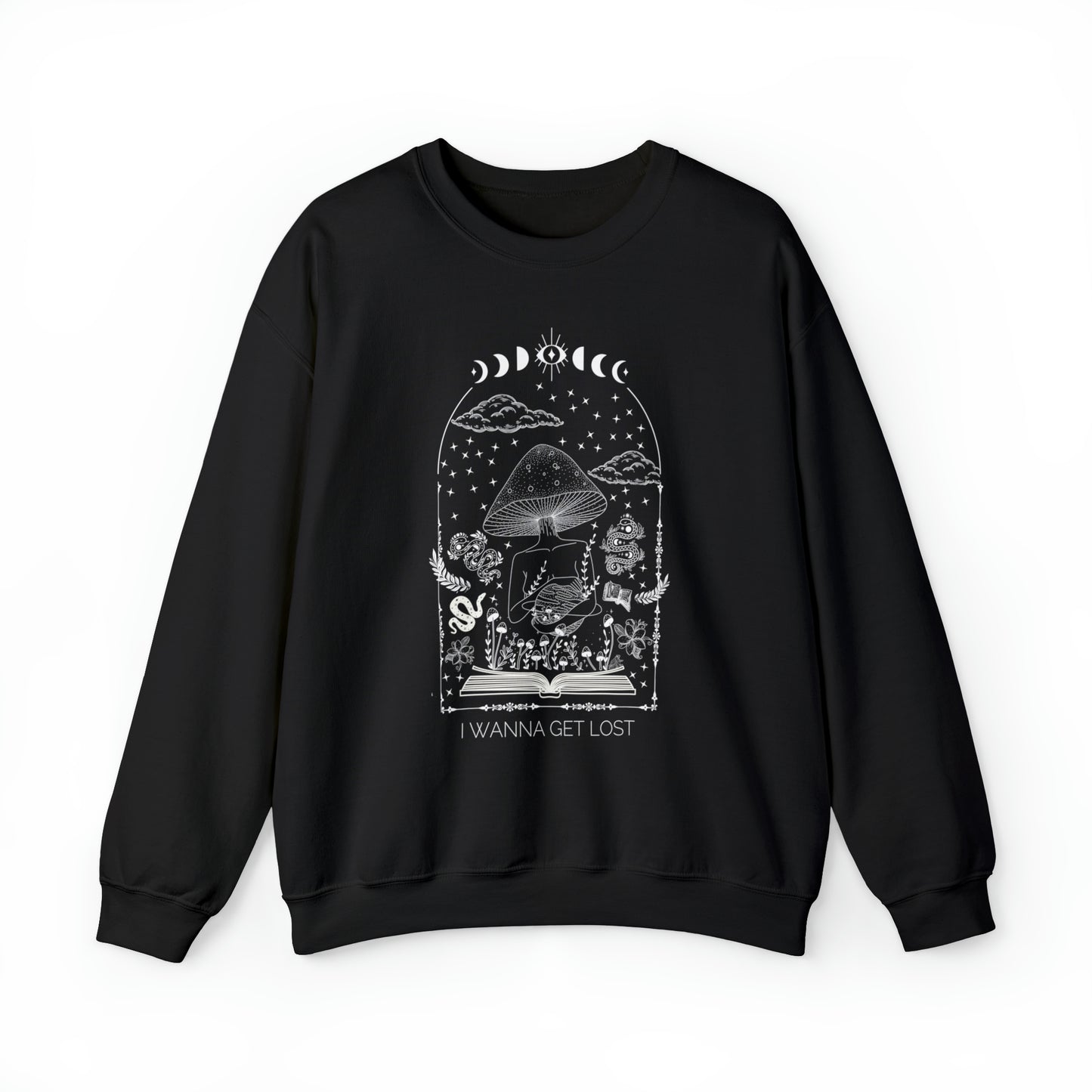 I Wanna Get Lost (in a book) Reading Lovers Heavy Blend™ Crewneck Sweatshirt