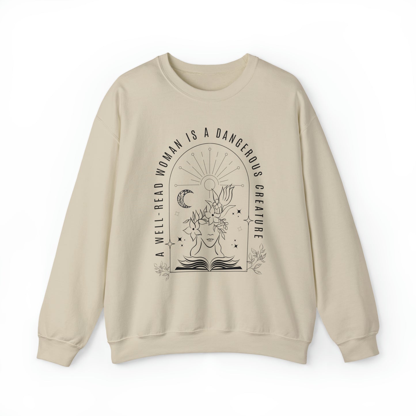 A Well-Read Woman is a Dangerous Creature Heavy Blend™ Crewneck Sweatshirt