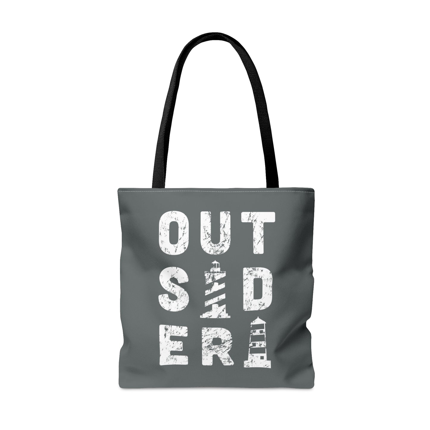 OUTSIDER with lighthouses LARGE Tote Bag