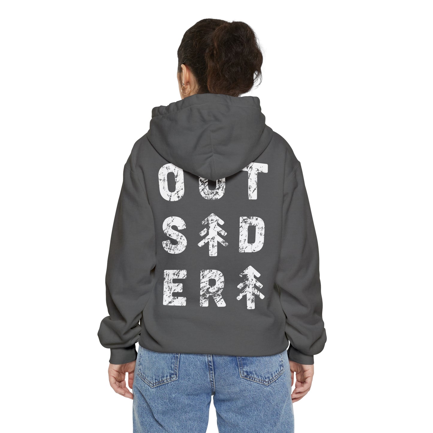 Outsider front & back Unisex Garment-Dyed Hoodie