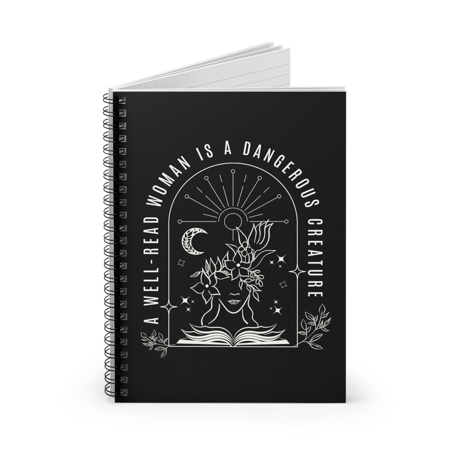 A Well-Read Woman is a Dangerous Creature Spiral Notebook - Ruled Line