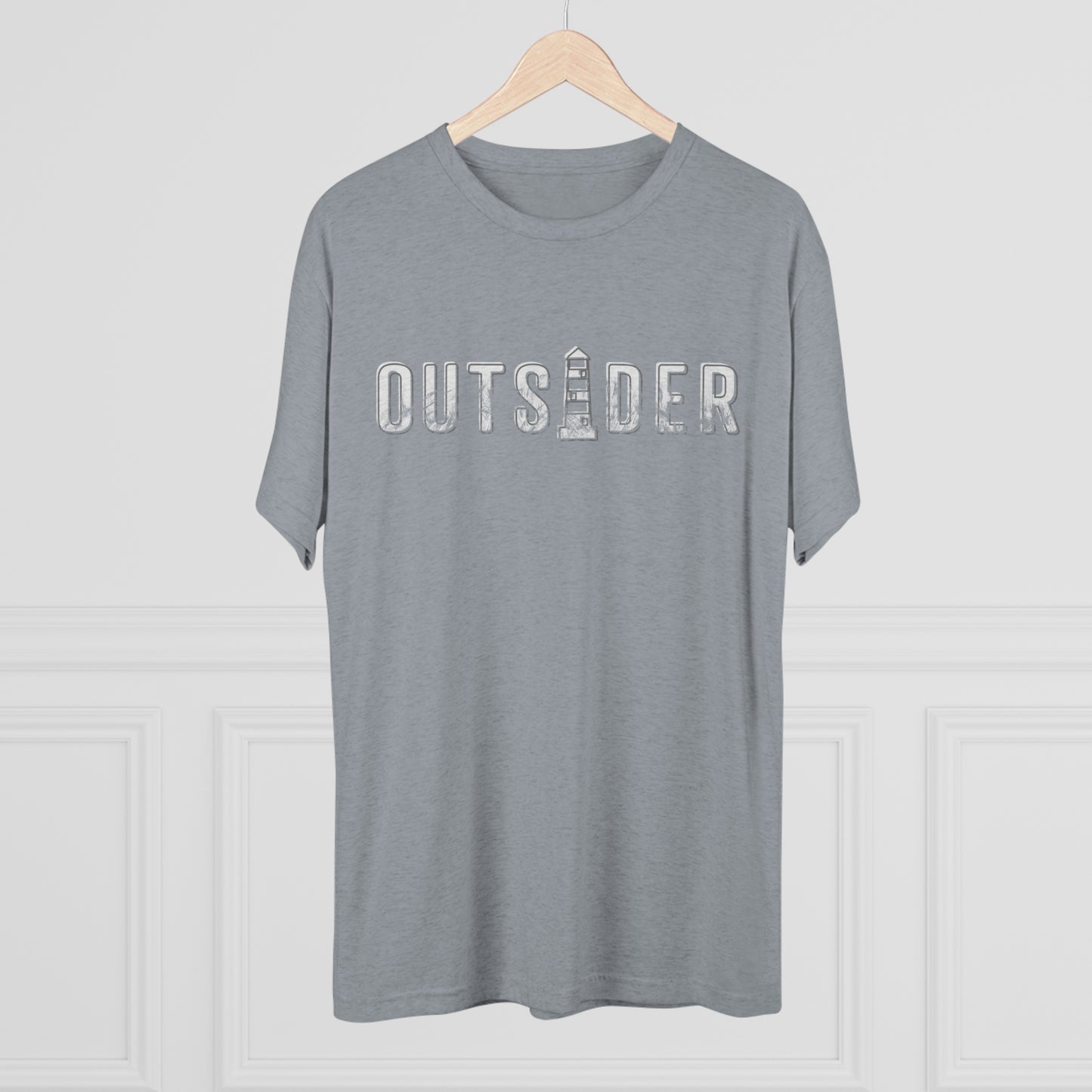 OUTSIDER with lighthouse Tri-Blend Crew Tee