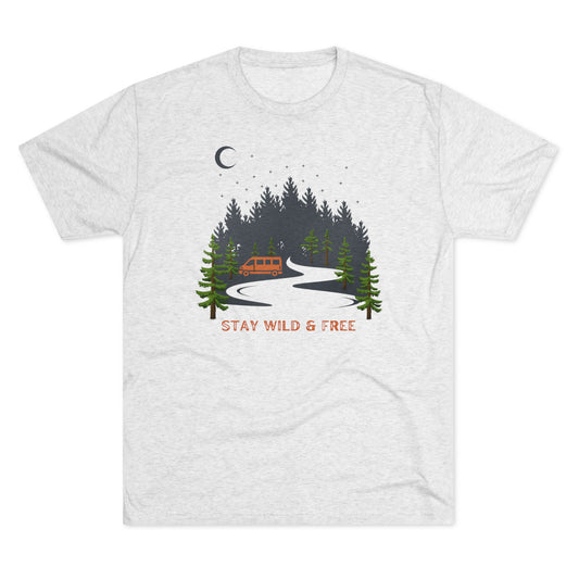 Stay Wild & Free Unisex Tri-Blend Crew Tee