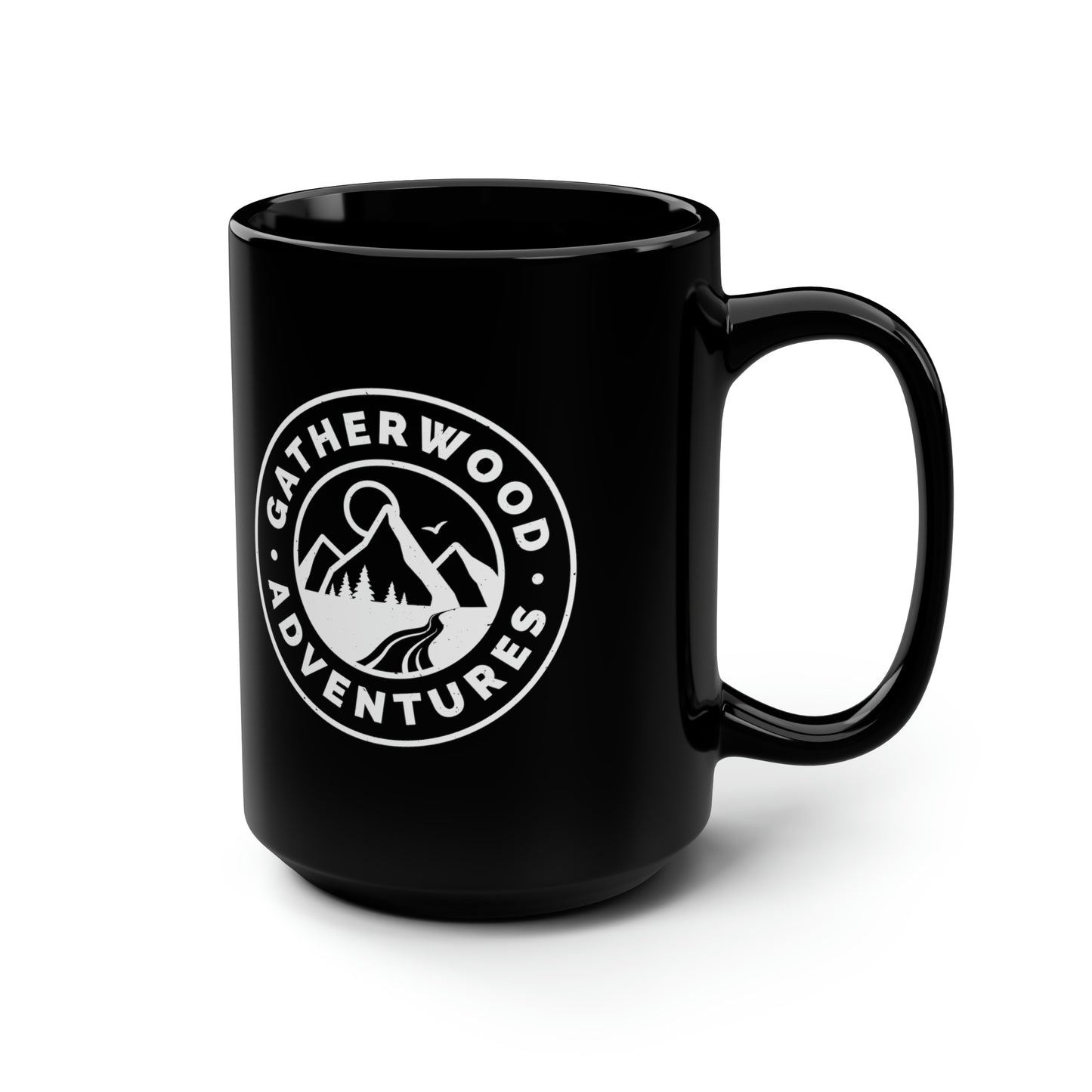 Gatherwood Adventures Black Mug, 15oz