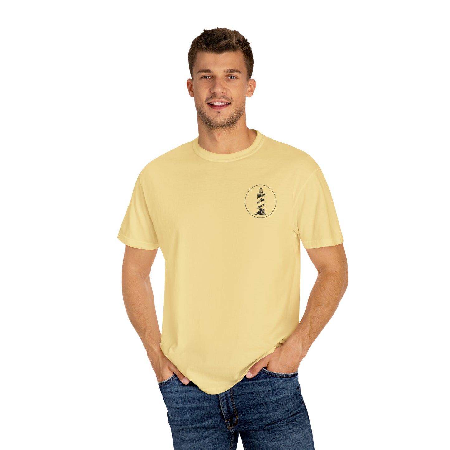 Outsider with Lighthouses (front & back) Comfort Colors Unisex T-shirt