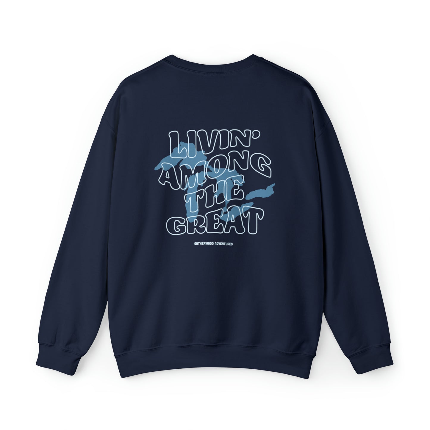 Livin' Among the Great Lakes Heavy Blend™ Crewneck Sweatshirt