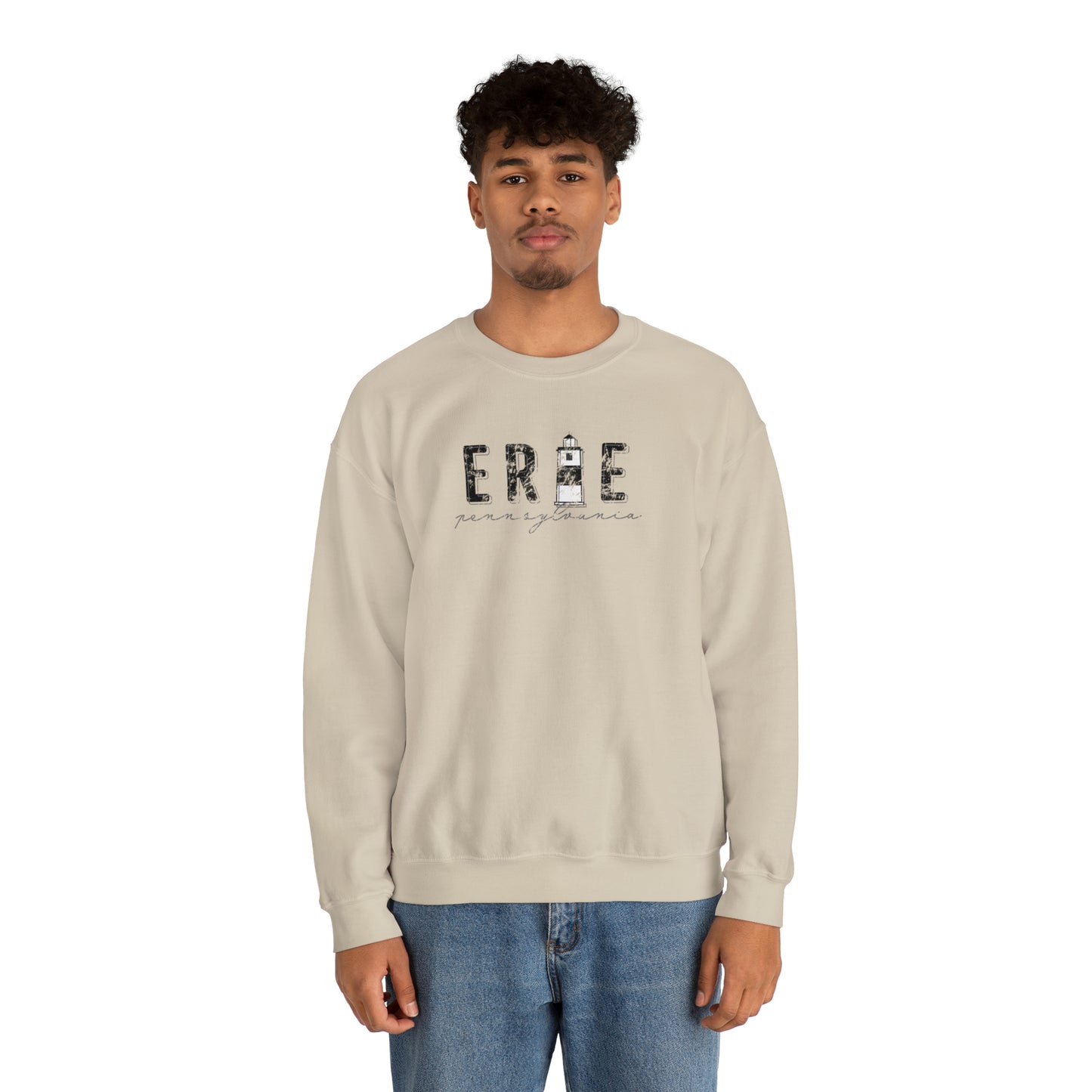 Erie, PA Pennsylvania Lake Erie Lighthouse Heavy Blend™ Crewneck Sweatshirt