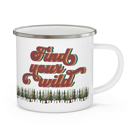 Find Your Wild Enamel Camping Mug