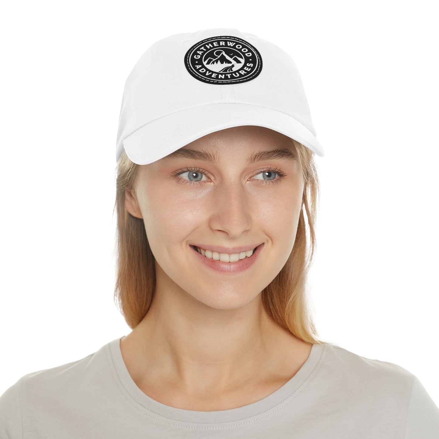 Gatherwood Adventures Dad Hat with Leather Patch (Round)