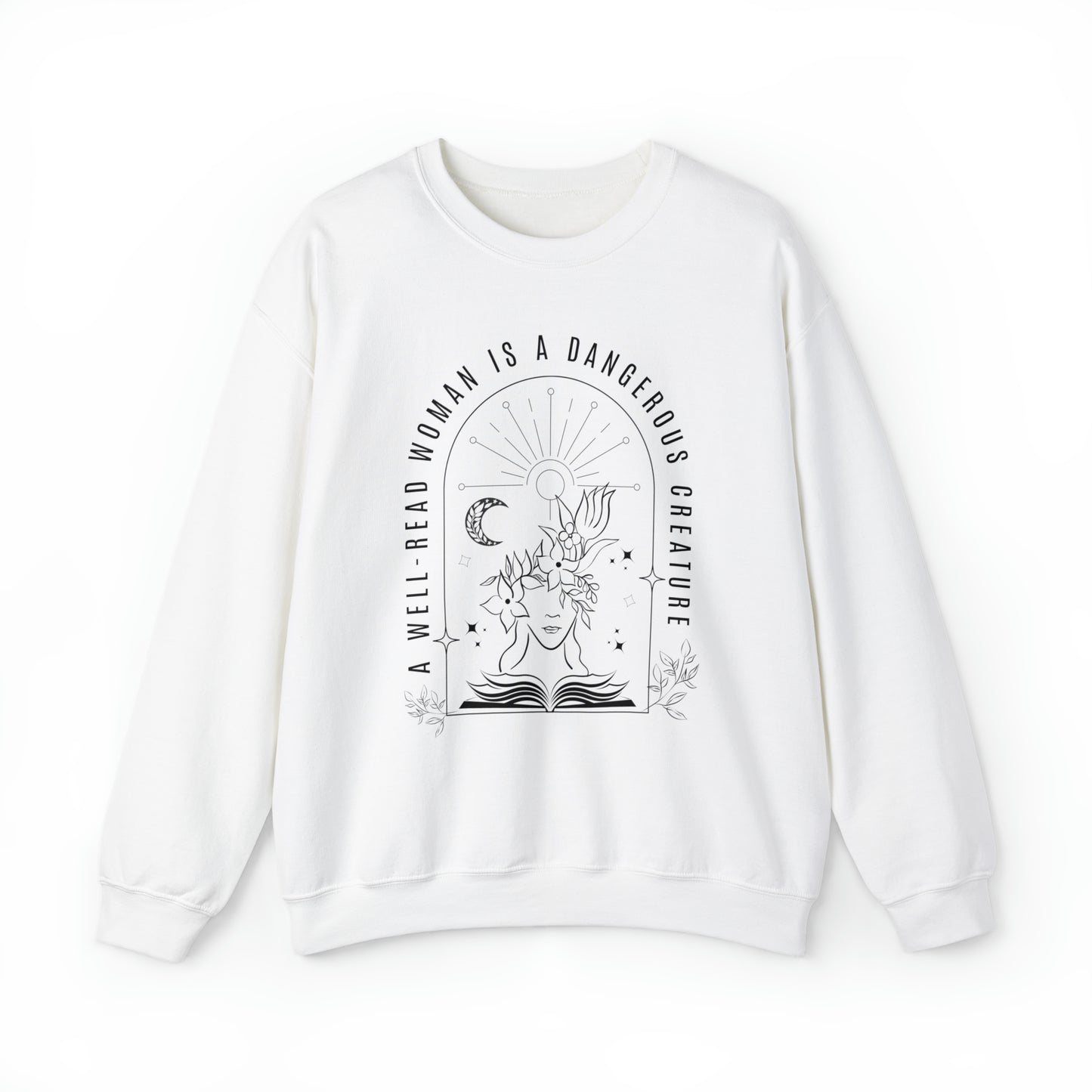 A Well-Read Woman is a Dangerous Creature Heavy Blend™ Crewneck Sweatshirt