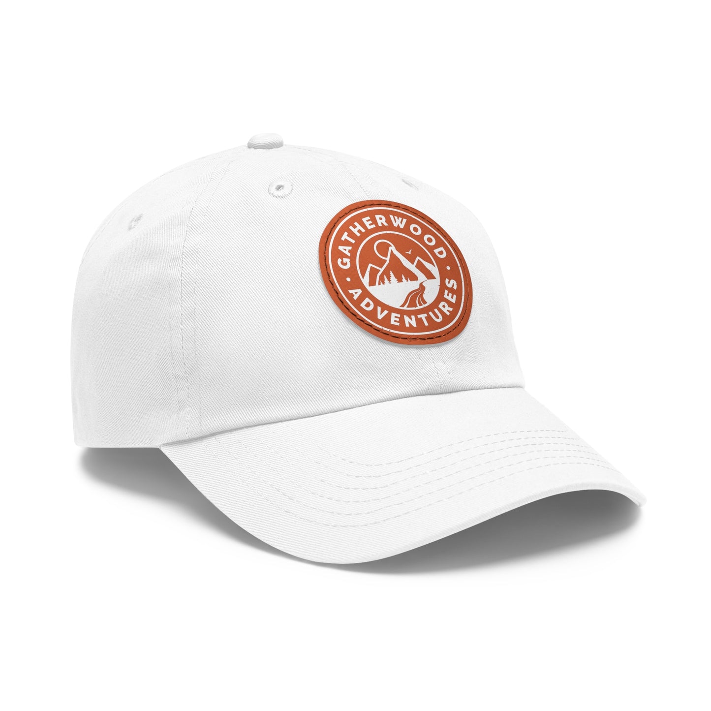 Gatherwood Adventures Dad Hat with Leather Patch (Round)