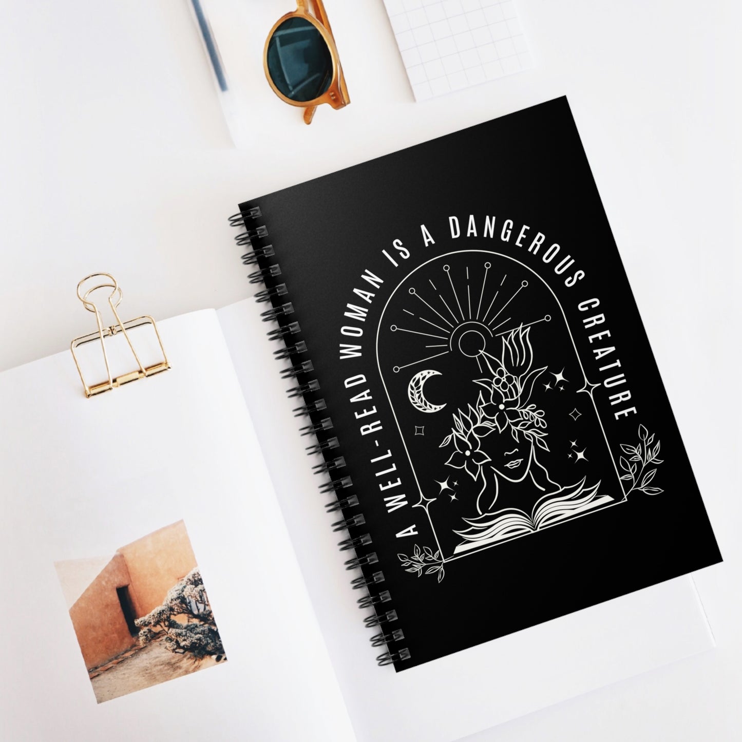A Well-Read Woman is a Dangerous Creature Spiral Notebook - Ruled Line