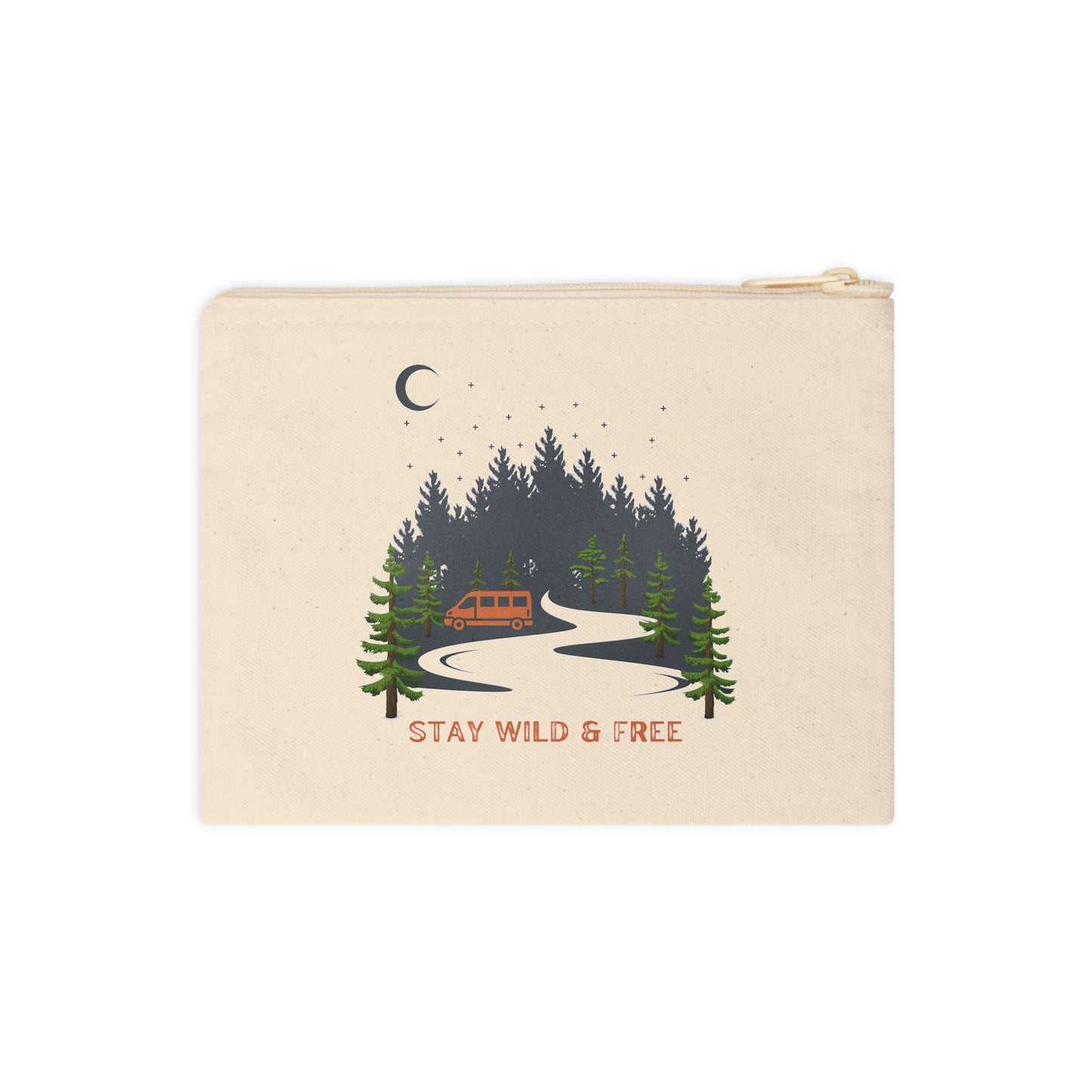 Stay Wild & Free Accessory Zipper Pouch