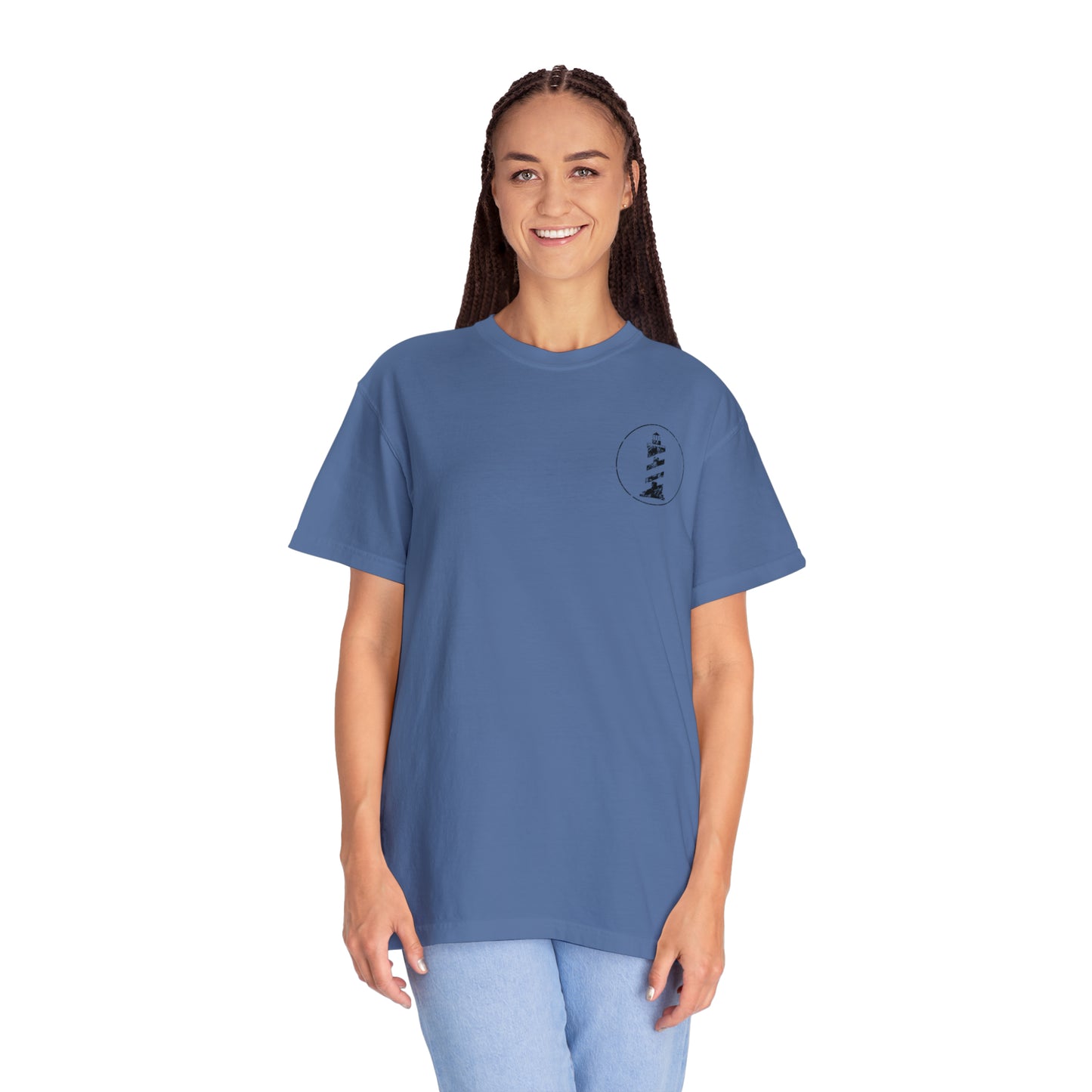 Outsider with Lighthouses (front & back) Comfort Colors Unisex T-shirt