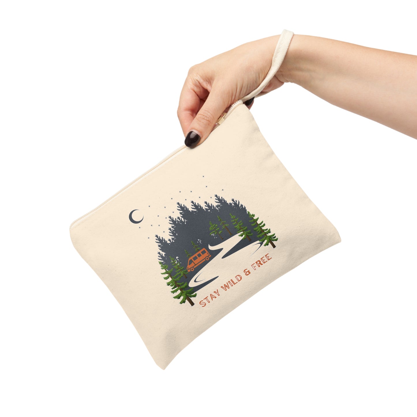 Stay Wild & Free Accessory Zipper Pouch