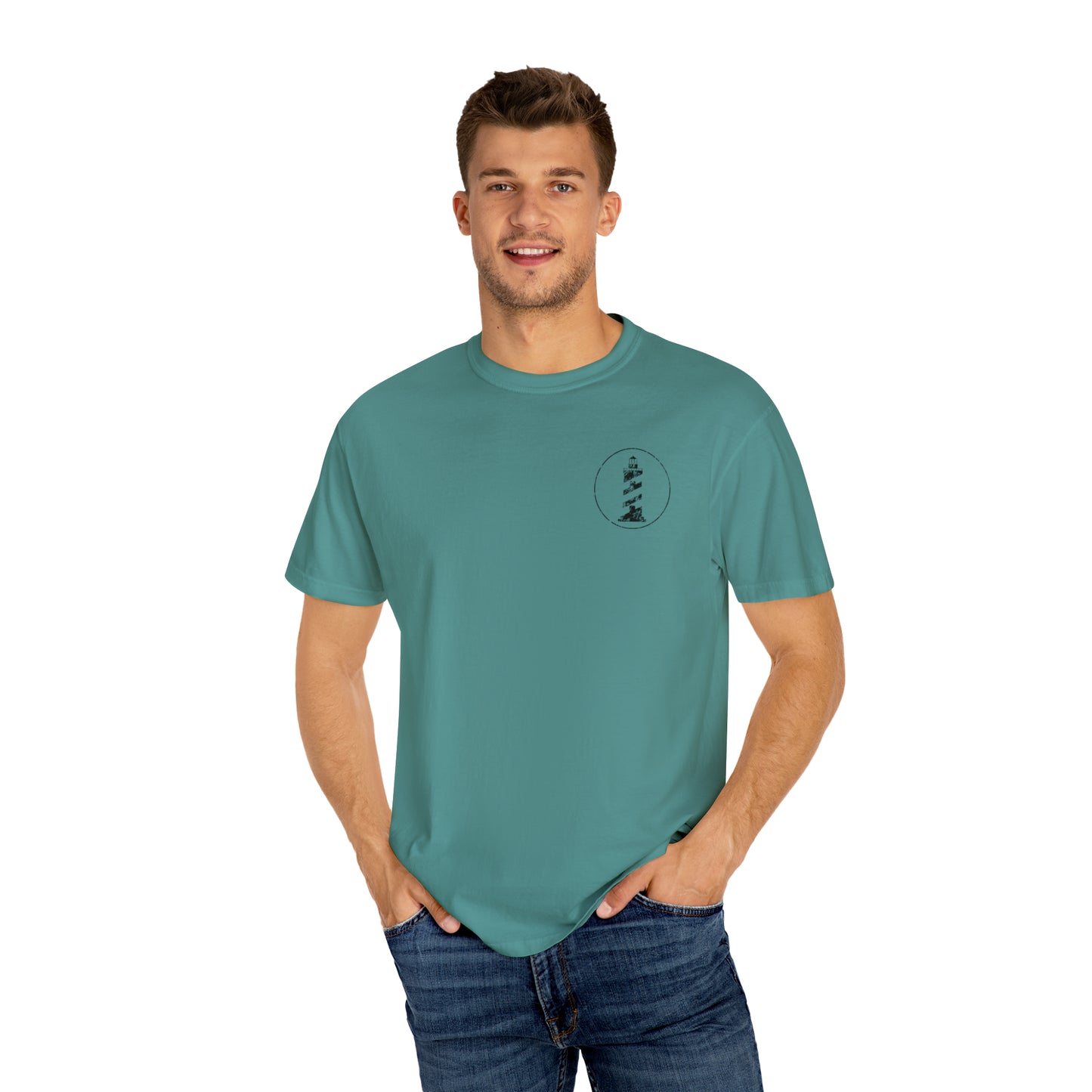 Outsider with Lighthouses (front & back) Comfort Colors Unisex T-shirt