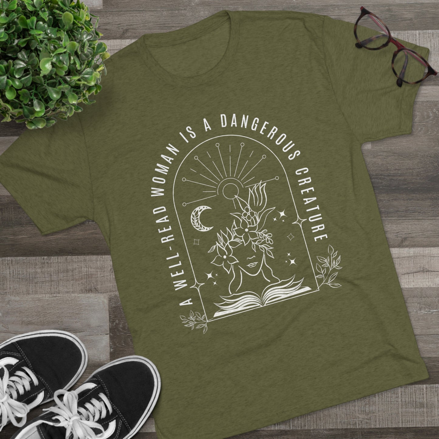 A Well-Read Woman is a Dangerous Creature Tri-Blend Crew Tee
