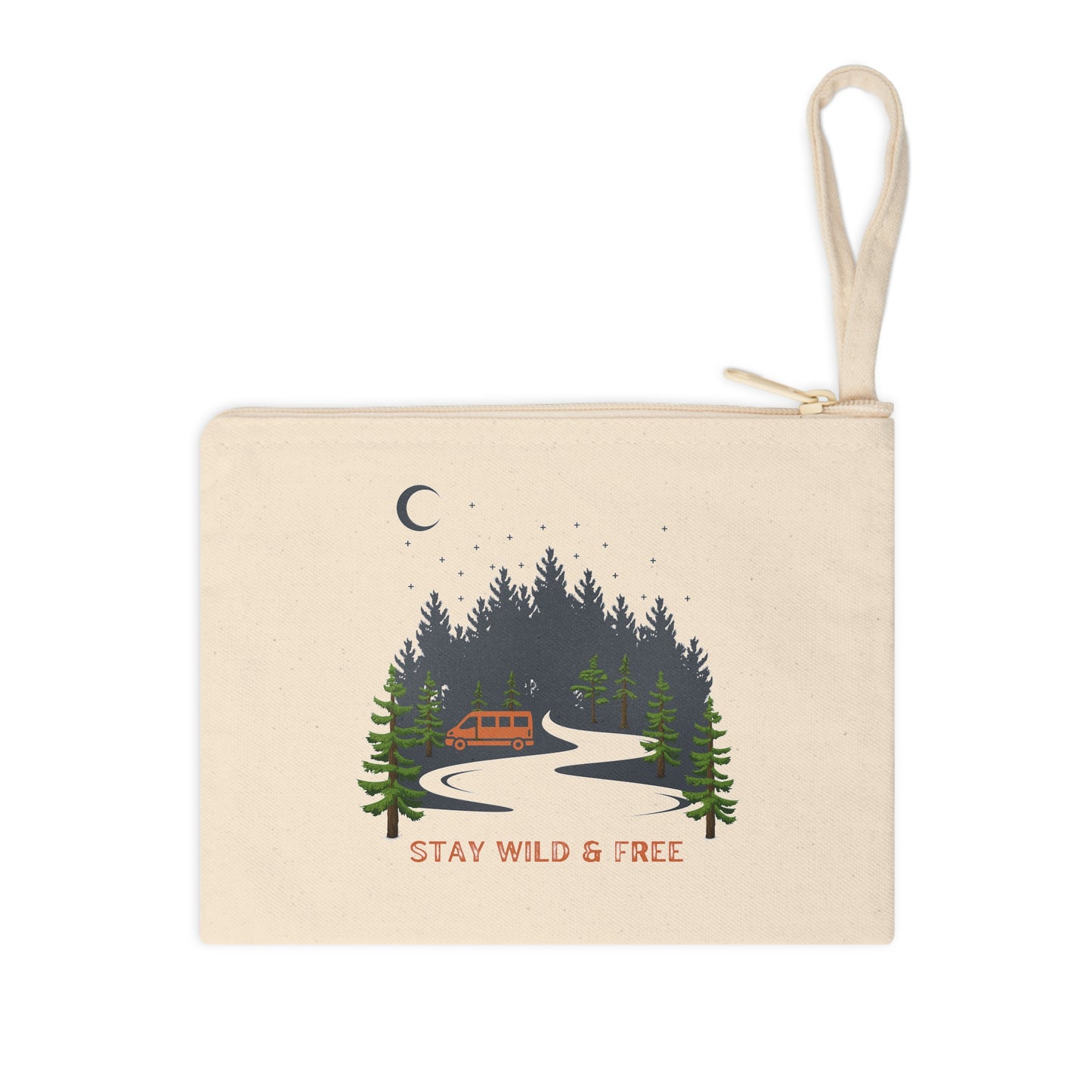 Stay Wild & Free Accessory Zipper Pouch