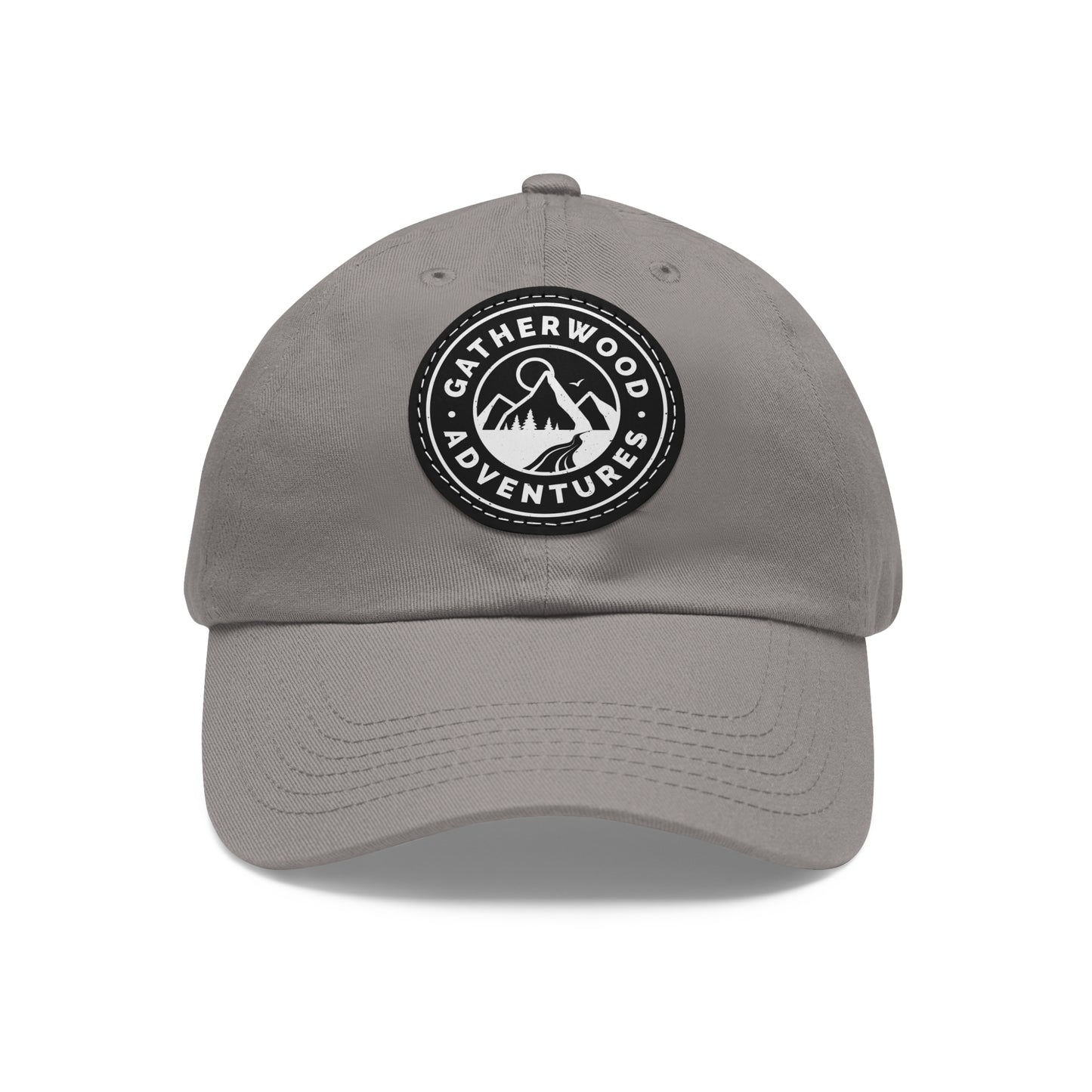 Gatherwood Adventures Dad Hat with Leather Patch (Round)