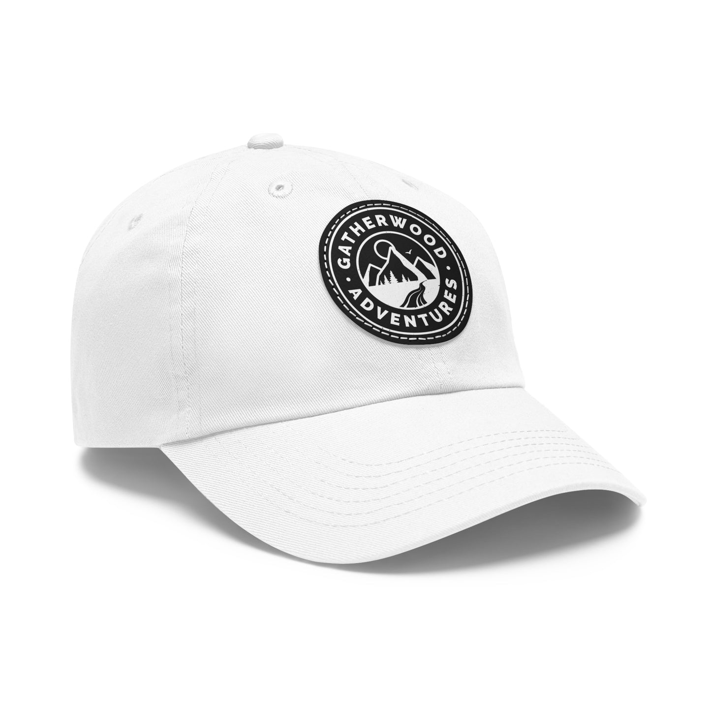 Gatherwood Adventures Dad Hat with Leather Patch (Round)