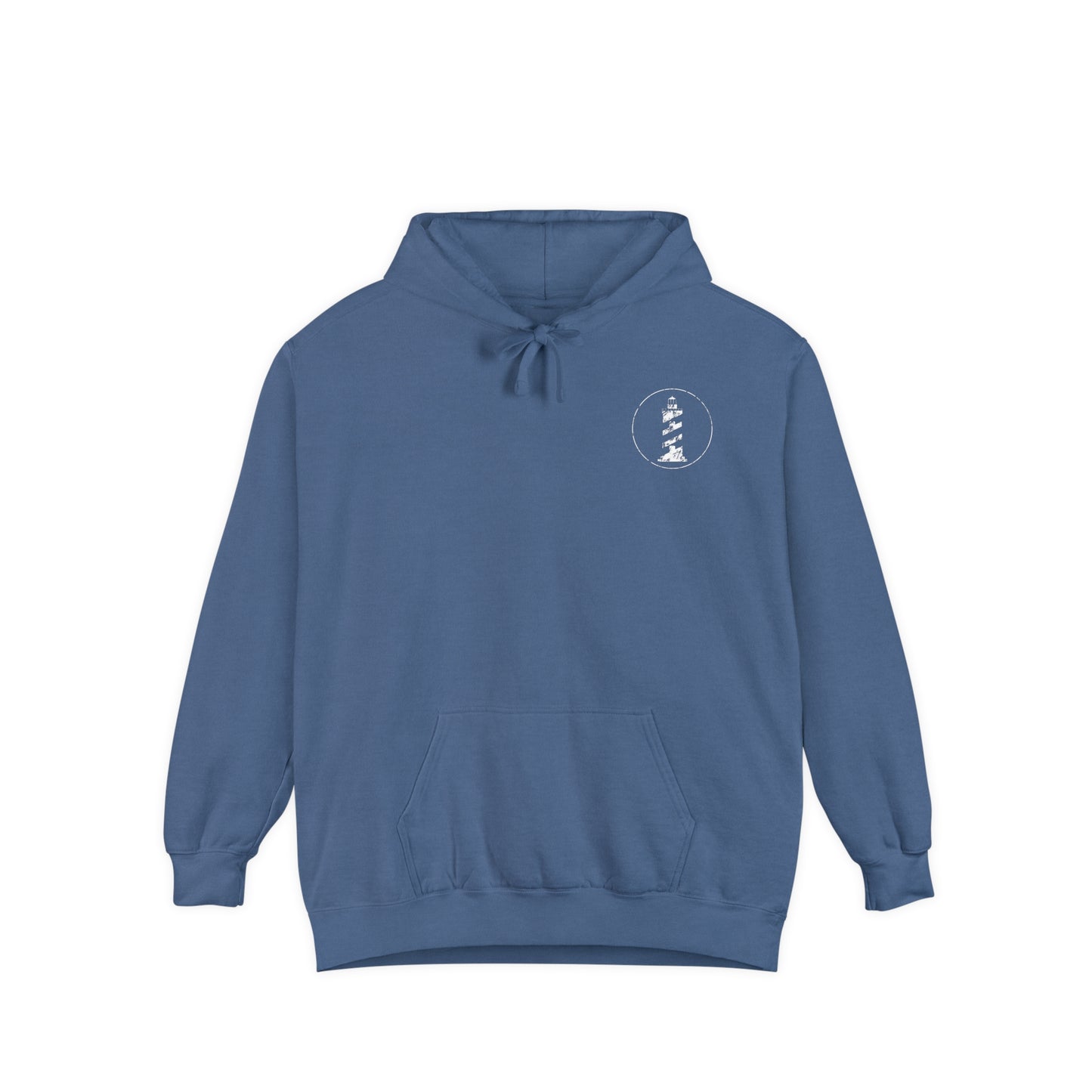 Outsider with Lighthouse (front & back) Unisex Garment-Dyed Hoodie
