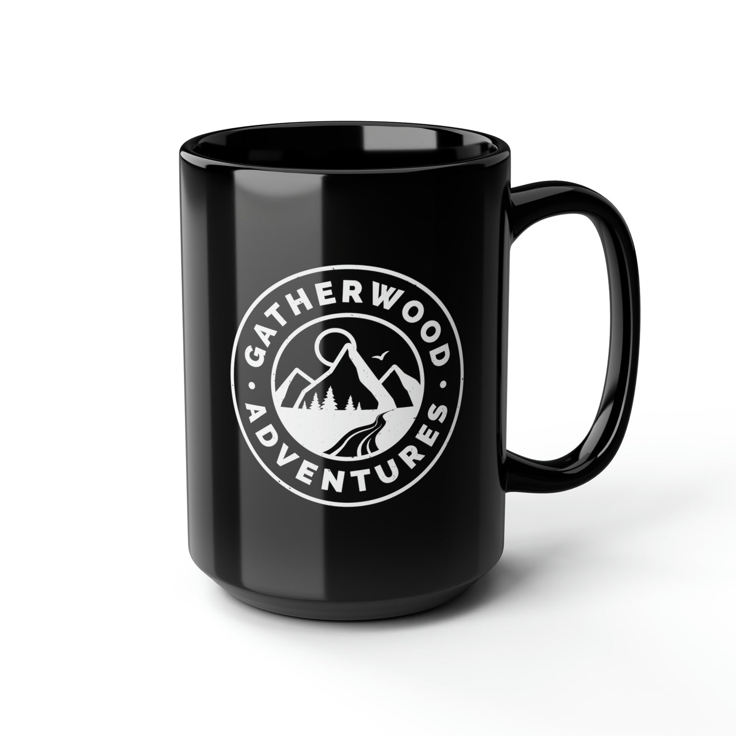 Gatherwood Adventures Black Mug, 15oz
