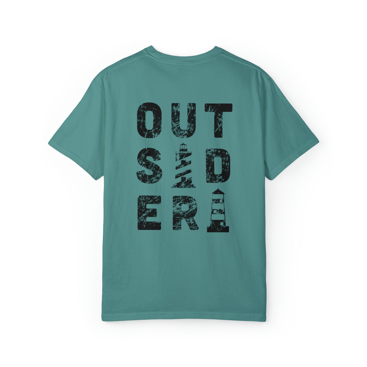 Outsider with Lighthouses (front & back) Comfort Colors Unisex T-shirt