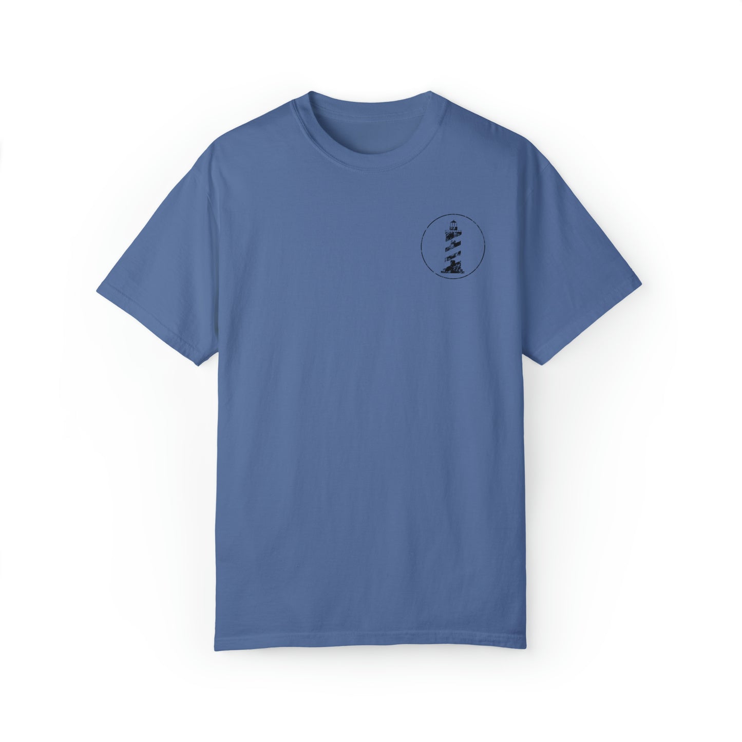 Outsider with Lighthouses (front & back) Comfort Colors Unisex T-shirt