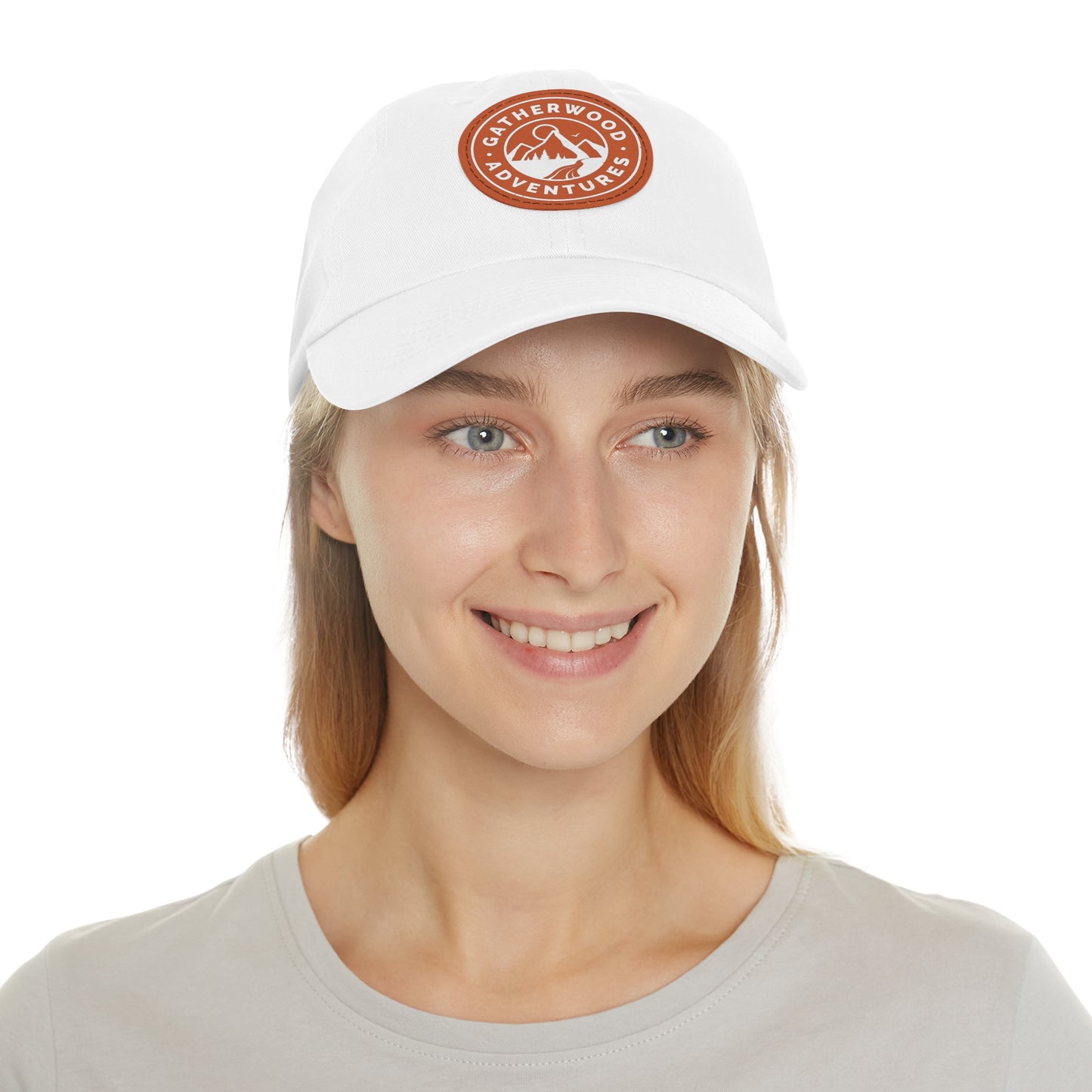 Gatherwood Adventures Dad Hat with Leather Patch (Round)