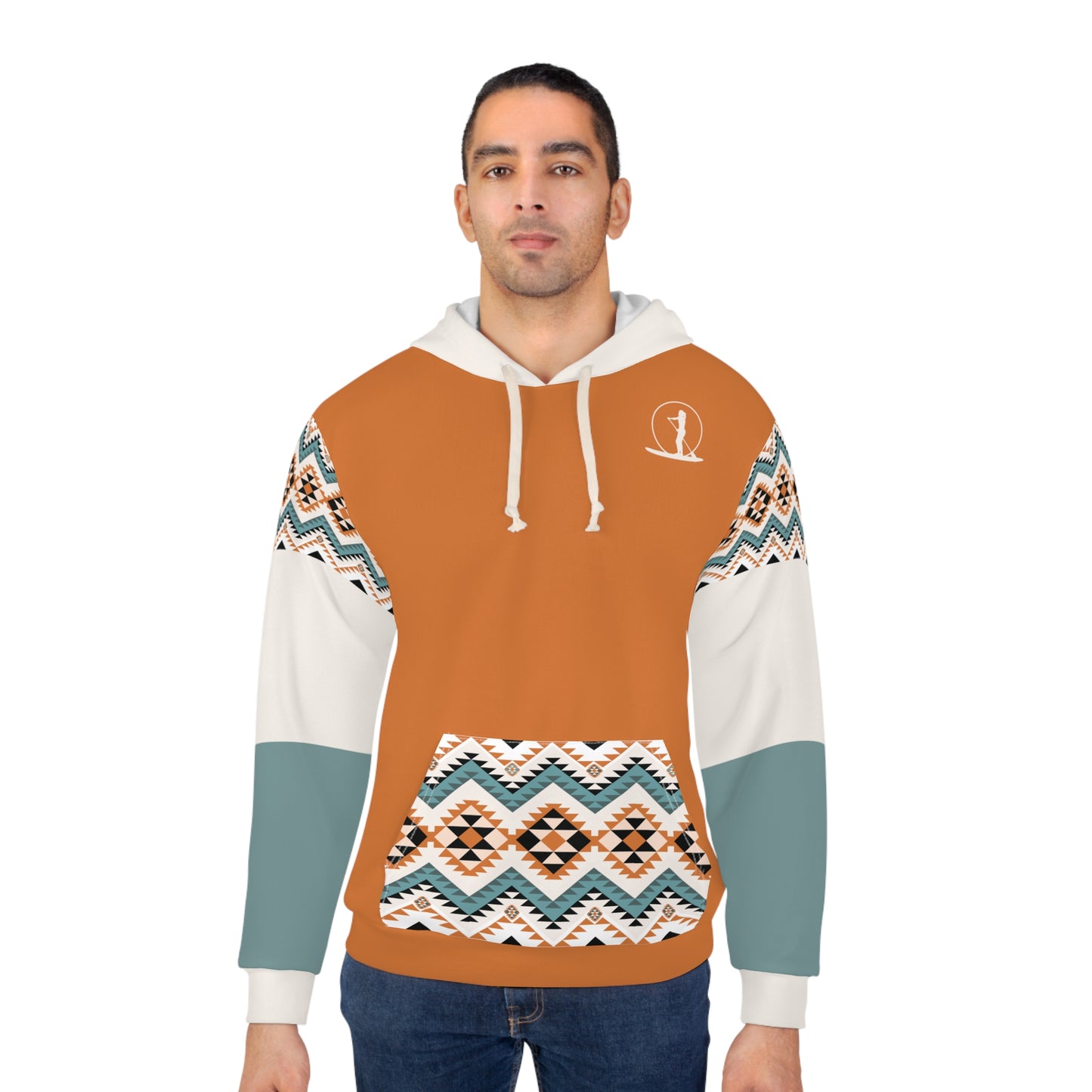 Paddle Board Aztec Style Pullover Hoodie