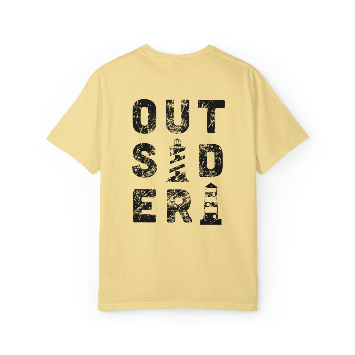 Outsider with Lighthouses (front & back) Comfort Colors Unisex T-shirt