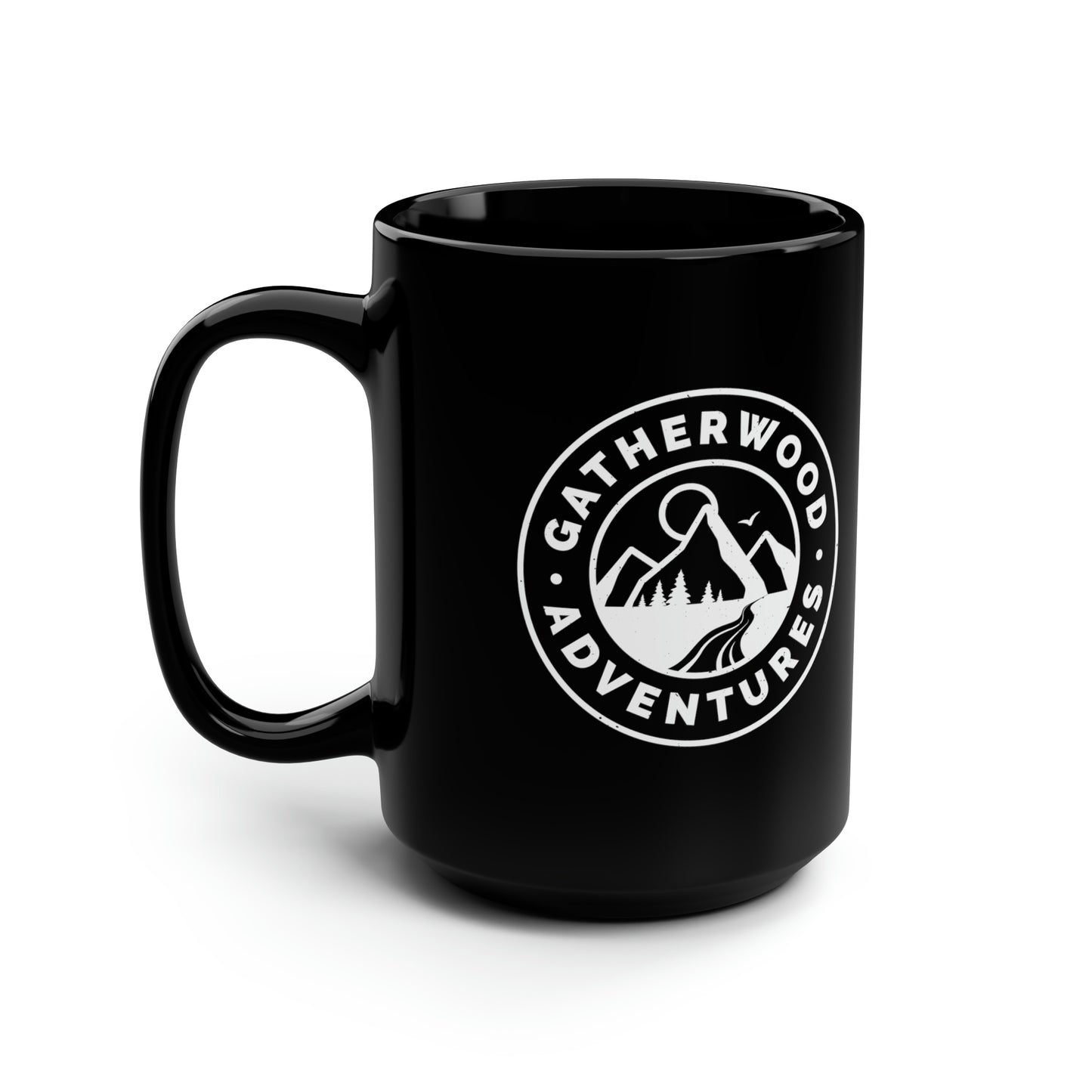 Gatherwood Adventures Black Mug, 15oz