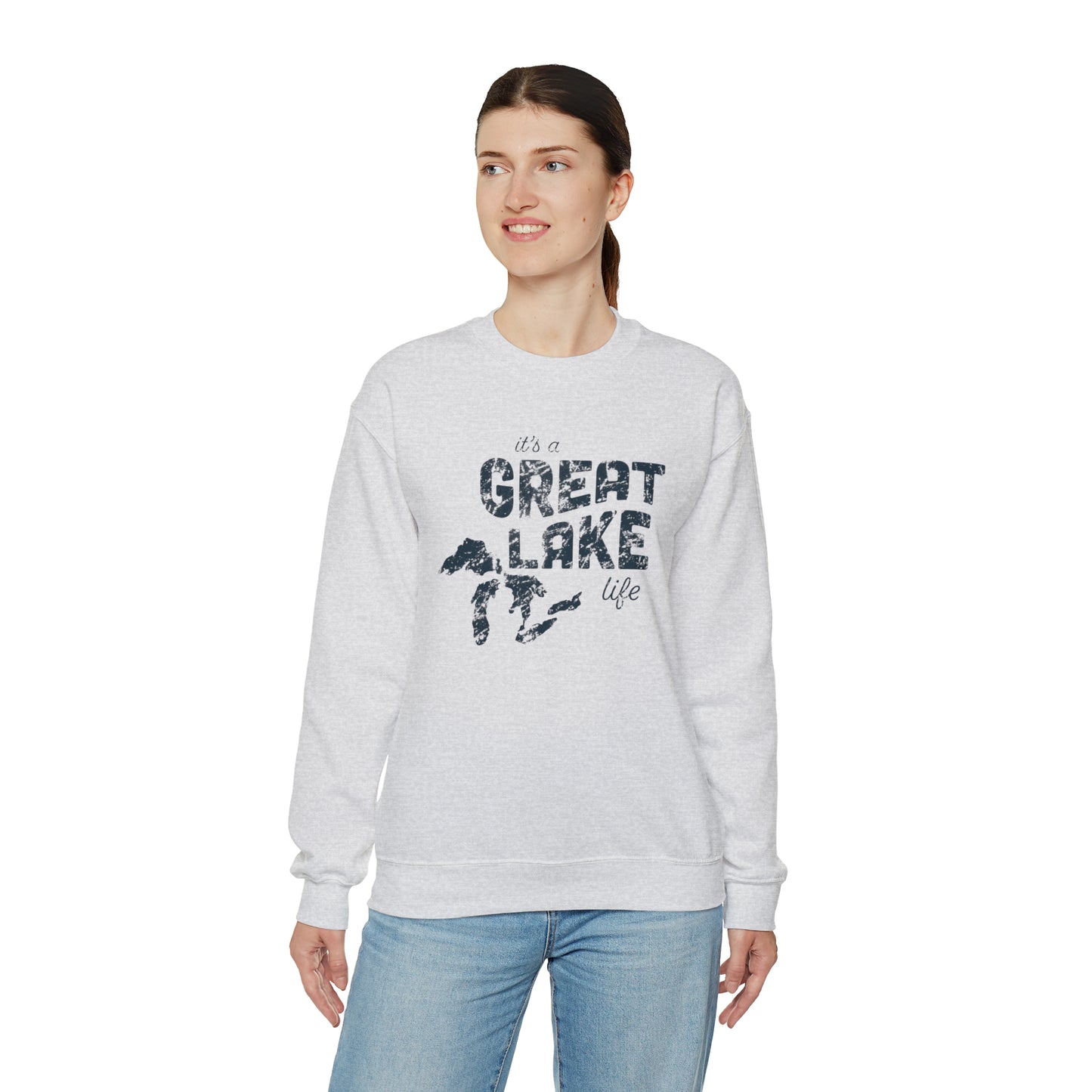 It's a Great Lake Life Lake Erie Lighthouse Heavy Blend™ Crewneck Sweatshirt