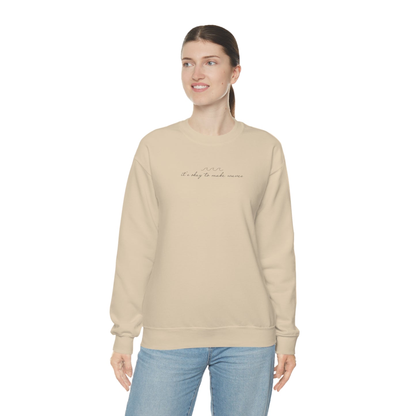 It's Okay to Make Waves Heavy Blend™ Crewneck Sweatshirt