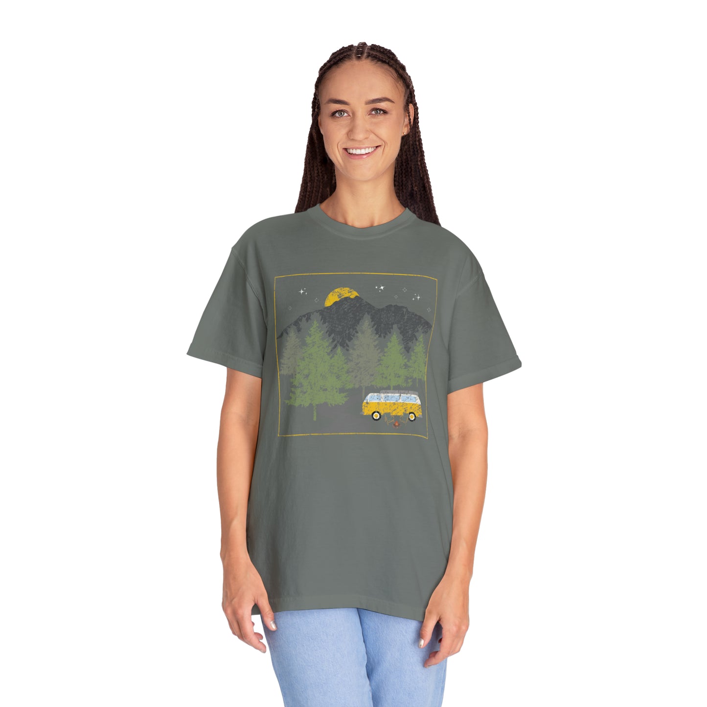 Retro Van Down by the River Comfort Colors Garment-Dyed T-shirt